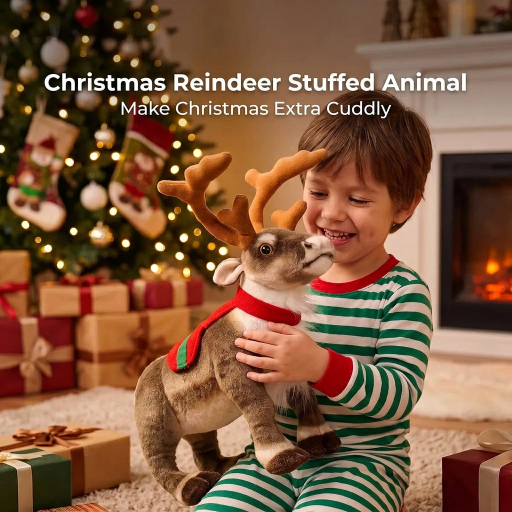 Sevair Deco Christmas Reindeer Stuffed Animal 01