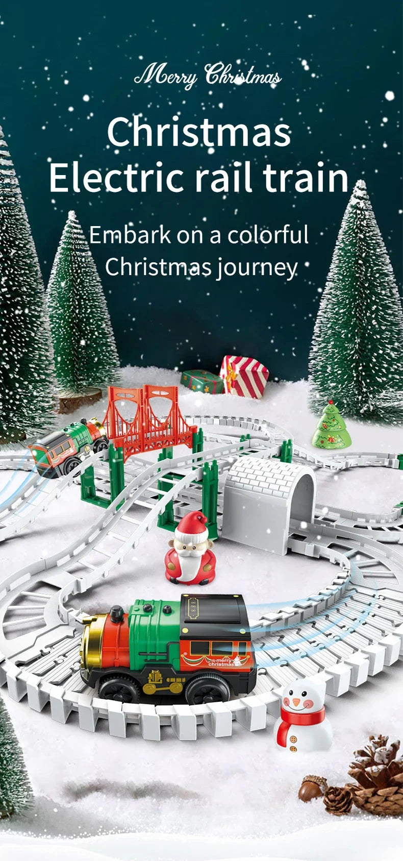 Sevair Deco Christmas Train Track Set 11