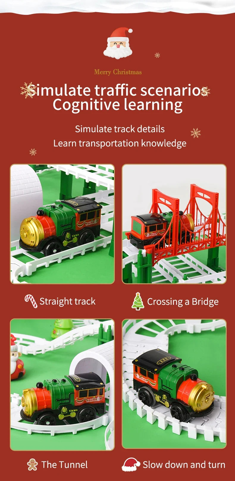 Sevair Deco Christmas Train Track Set 19