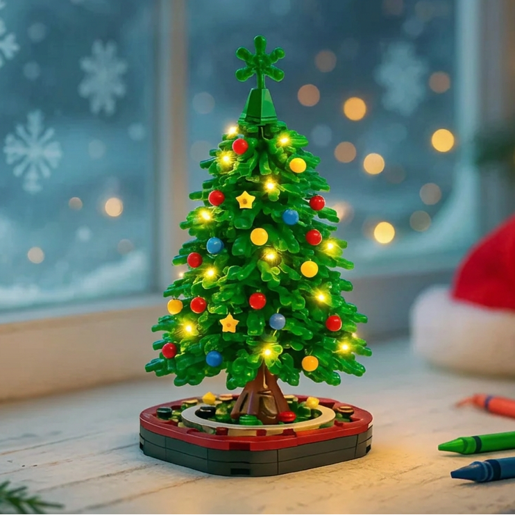 Sevair Deco Christmas Tree Building Set with LED Lights 1