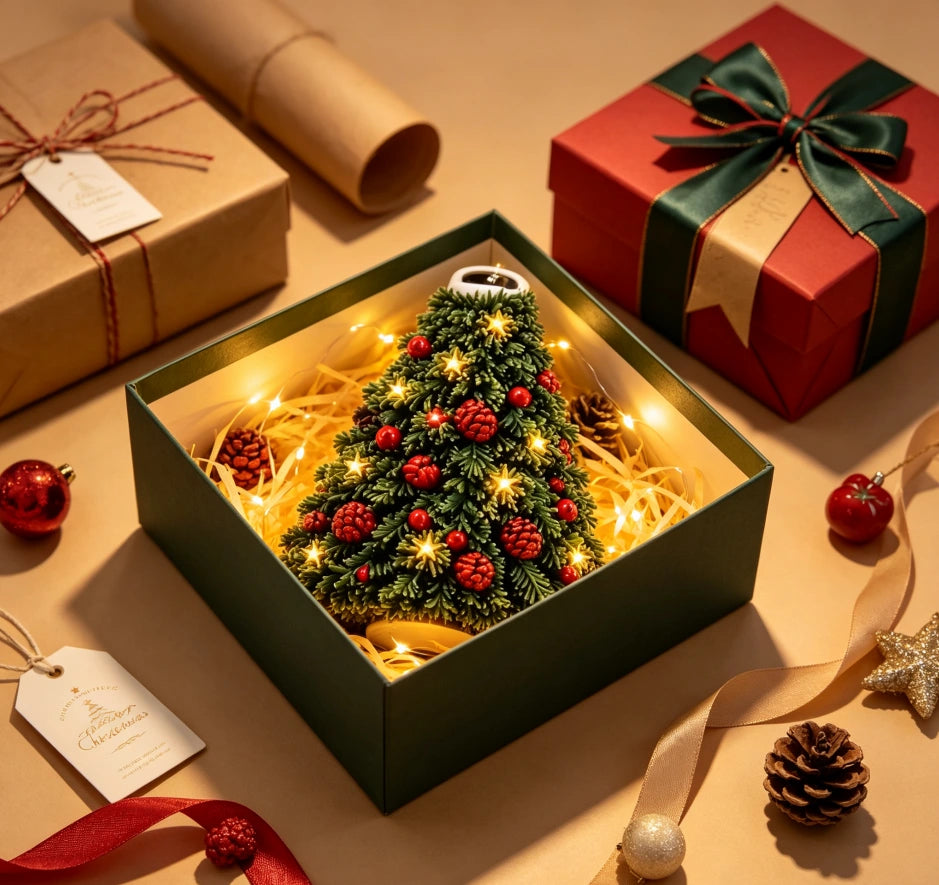 Sevair Deco Christmas Tree Projector for Holiday Glow gift box
