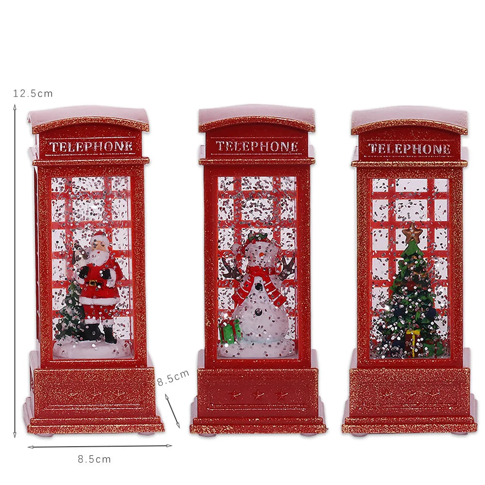 Sevair Deco Christmas Water Lantern with Swirling Glitter dimensions