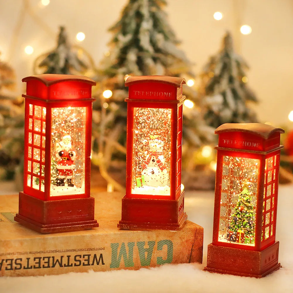 Sevair Deco Christmas Water Lantern with Swirling Glitter glitter display