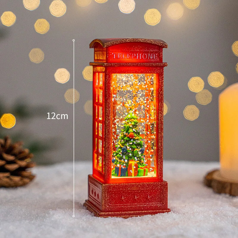 Sevair Deco Christmas Water Lantern with Swirling Glitter tree size