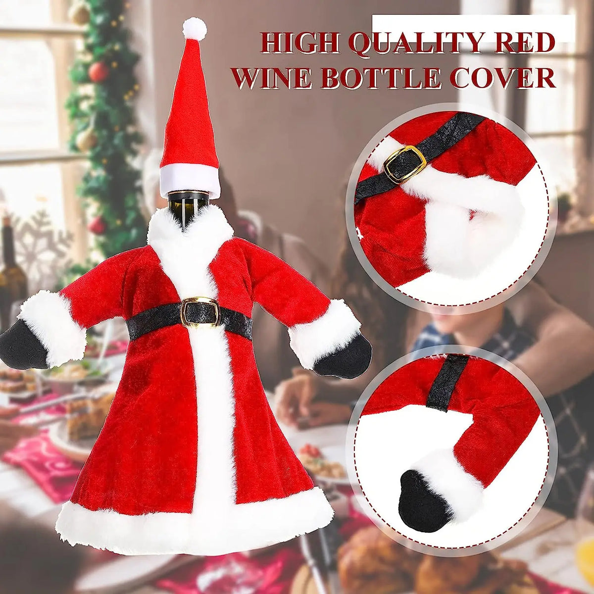 Sevair Deco Christmas Wine Bottle Covers 13