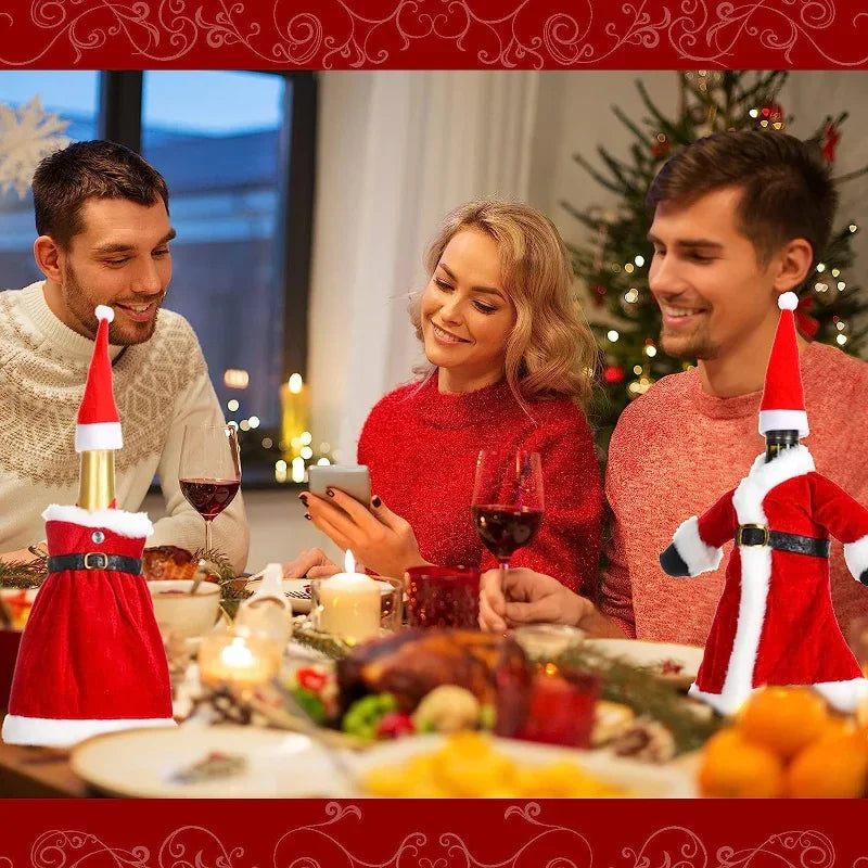 Sevair Deco Christmas Wine Bottle Covers 4