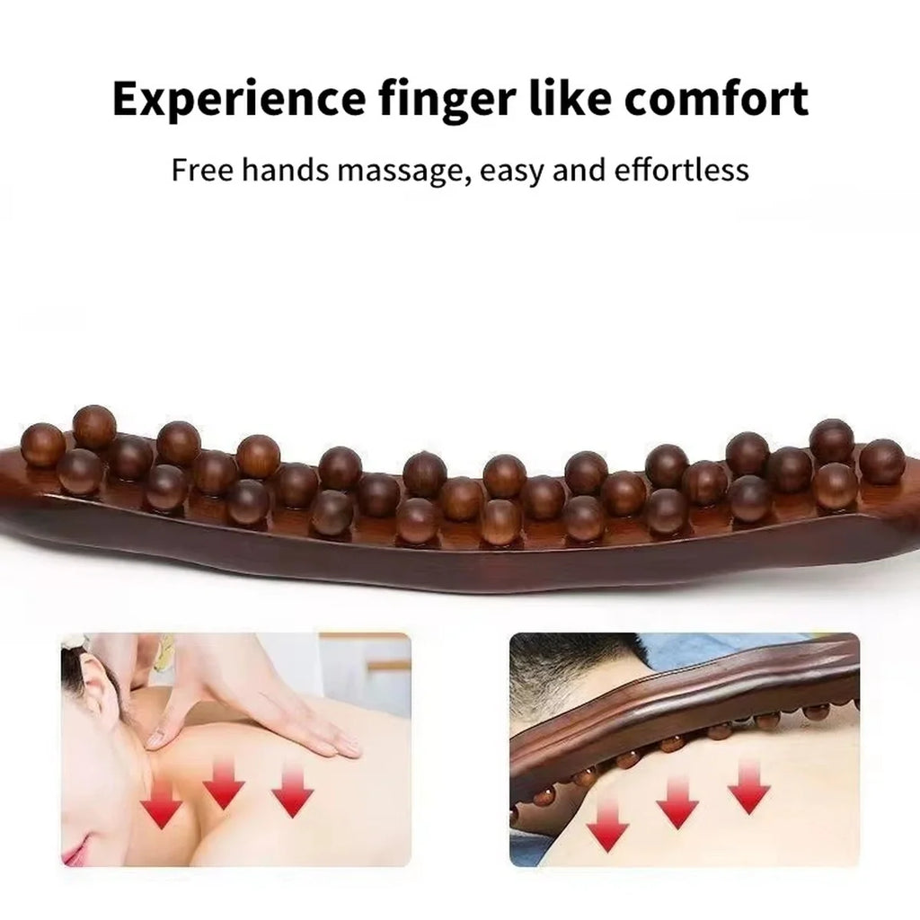 Sevair Deco Curved Back Massage Stick with Rolling Beads 2