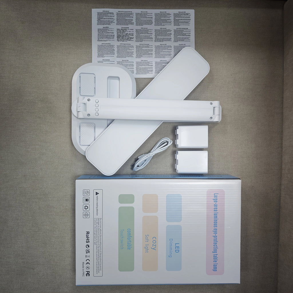 Sevair Deco Digital Display Desk Lamp package contents
