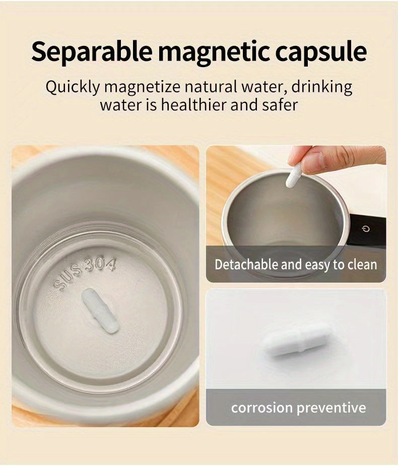 Sevair Deco Digital Self-Stirring Mug for Coffee magnetic capsule