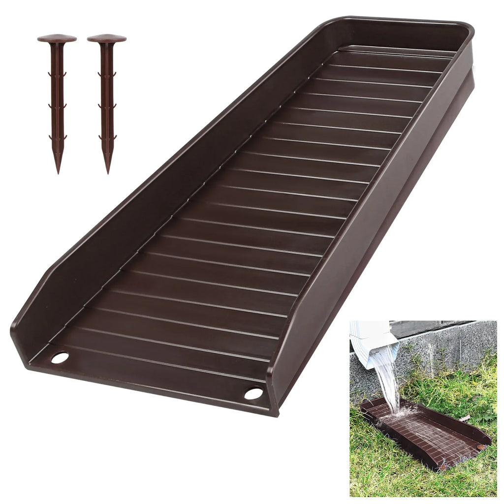 Sevair Deco Downspout Splash Block with Ground Stakes 11