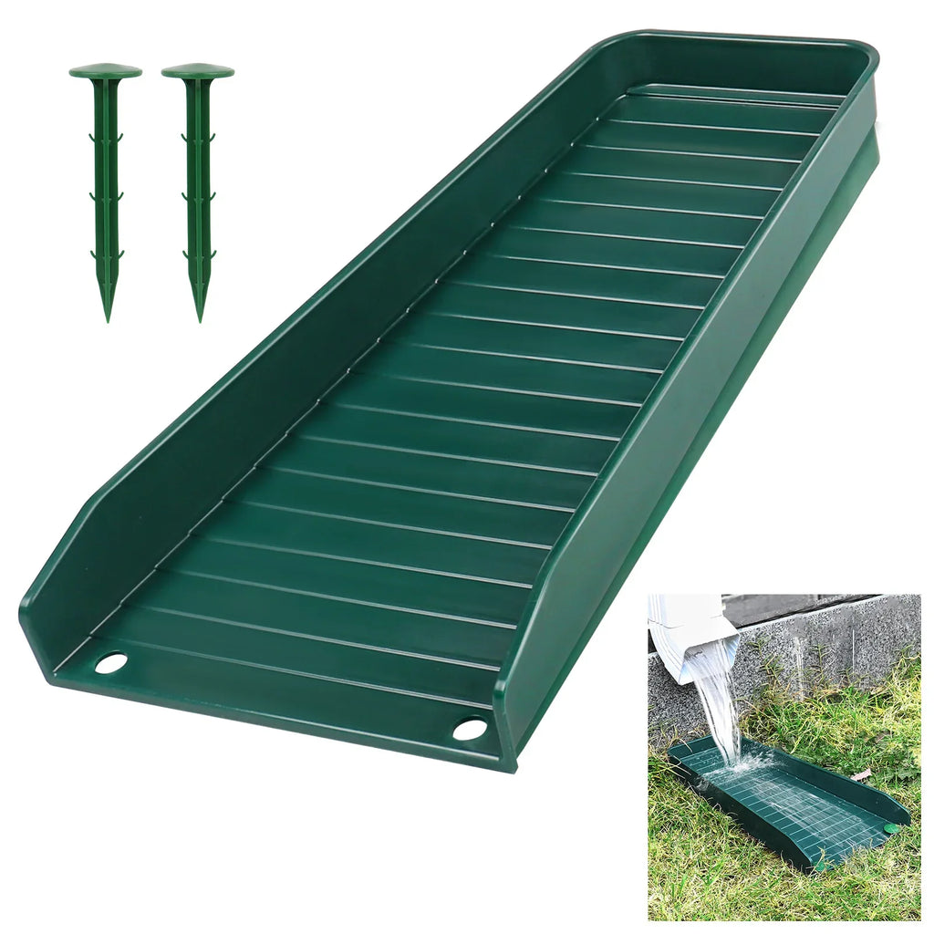 Sevair Deco Downspout Splash Block with Ground Stakes 3