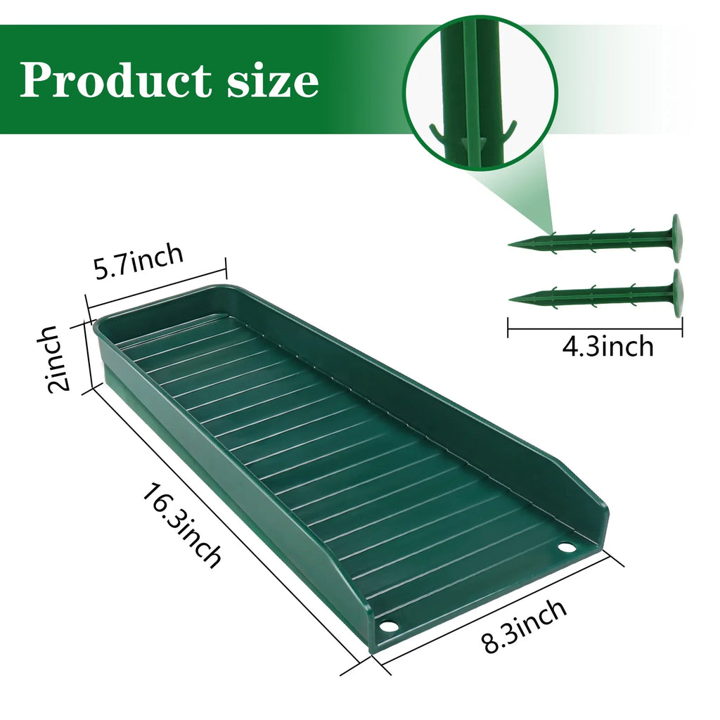 Sevair Deco Downspout Splash Block with Ground Stakes 7