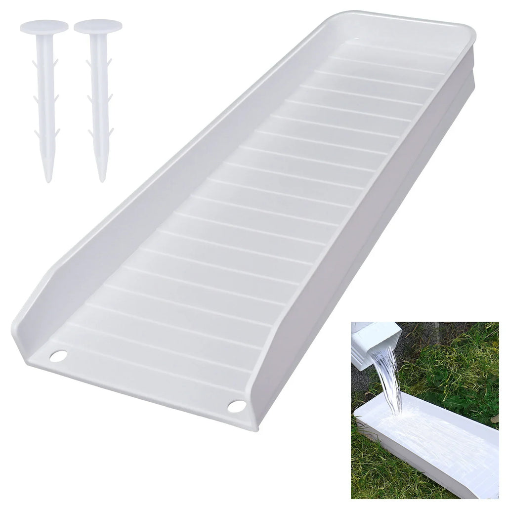 Sevair Deco Downspout Splash Block with Ground Stakes 8