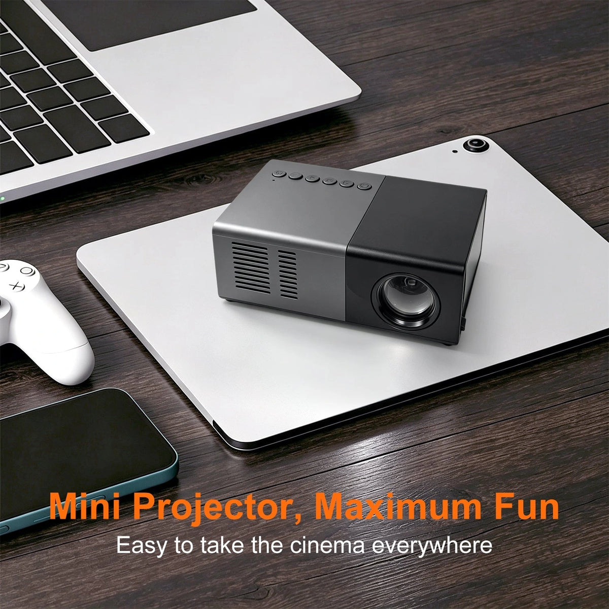Sevair Deco Dream J9 Mini Projector for Movie Nights gaming setup