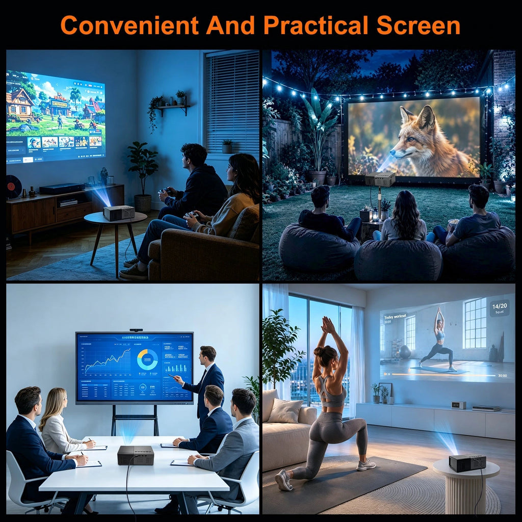 Sevair Deco Dream J9 Mini Projector for Movie Nights viewing spaces