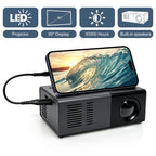 Sevair Deco Dream J9 Mini Projector for Movie Nights wired connections