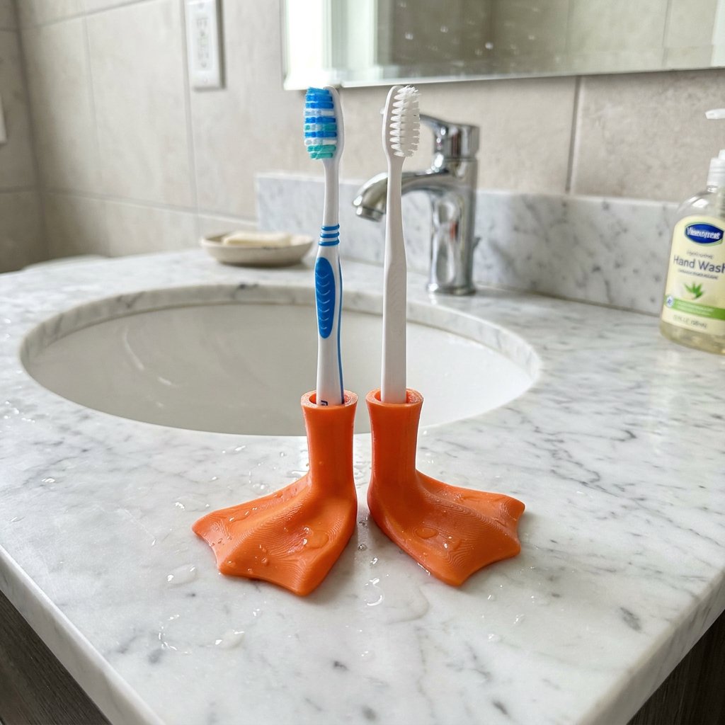 Sevair Deco Duck Feet Toothbrush Holder 2