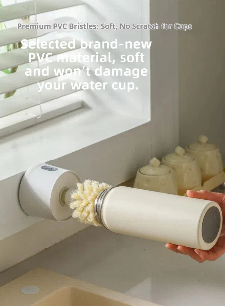 Sevair Deco Electric Cup Scrubber for Sink Side Cleaning bottle cleaning
