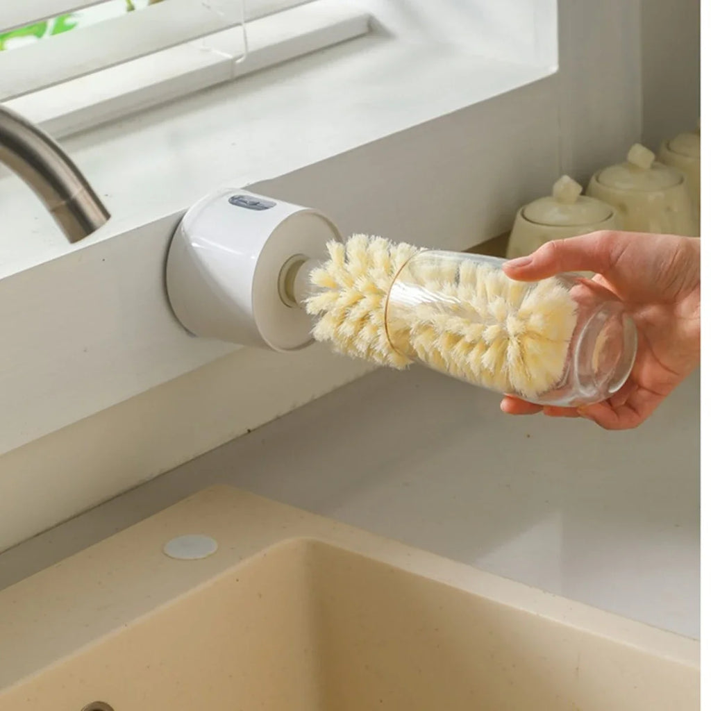 Sevair Deco Electric Cup Scrubber for Sink Side Cleaning sink use