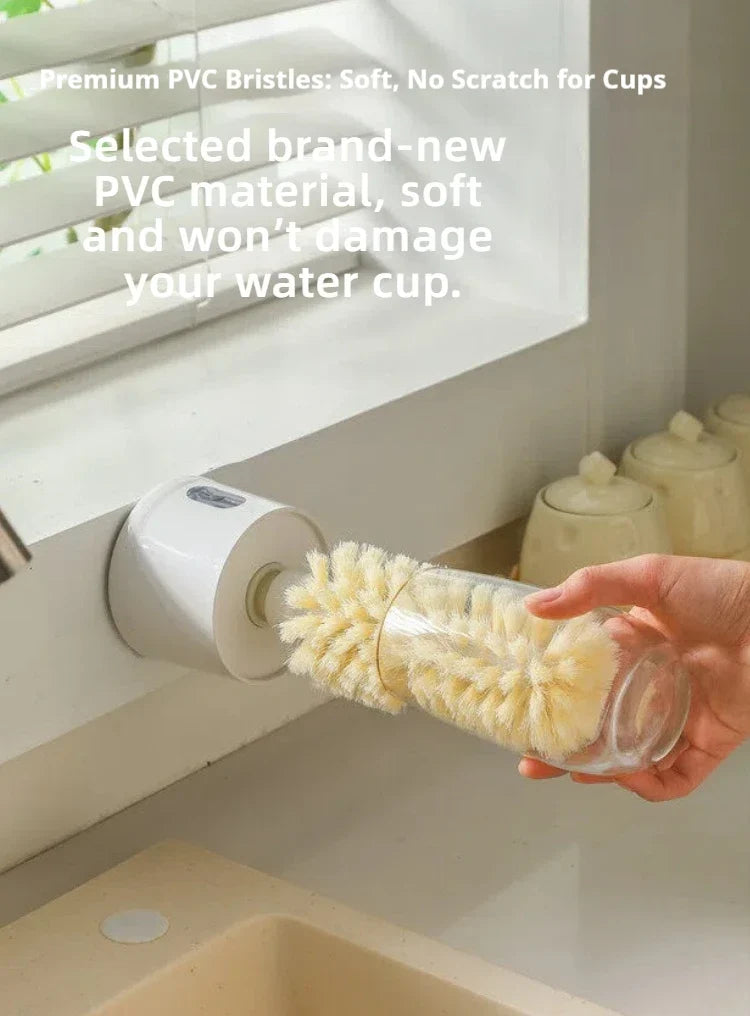 Sevair Deco Electric Cup Scrubber for Sink Side Cleaning soft bristles