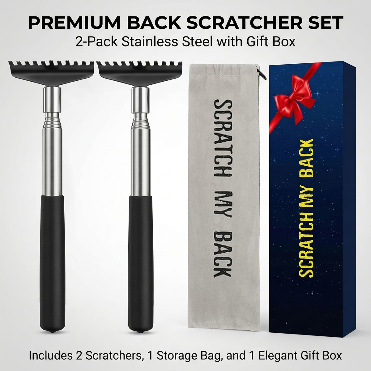 Sevair Deco Extendable Stainless Steel Back Scratcher 10
