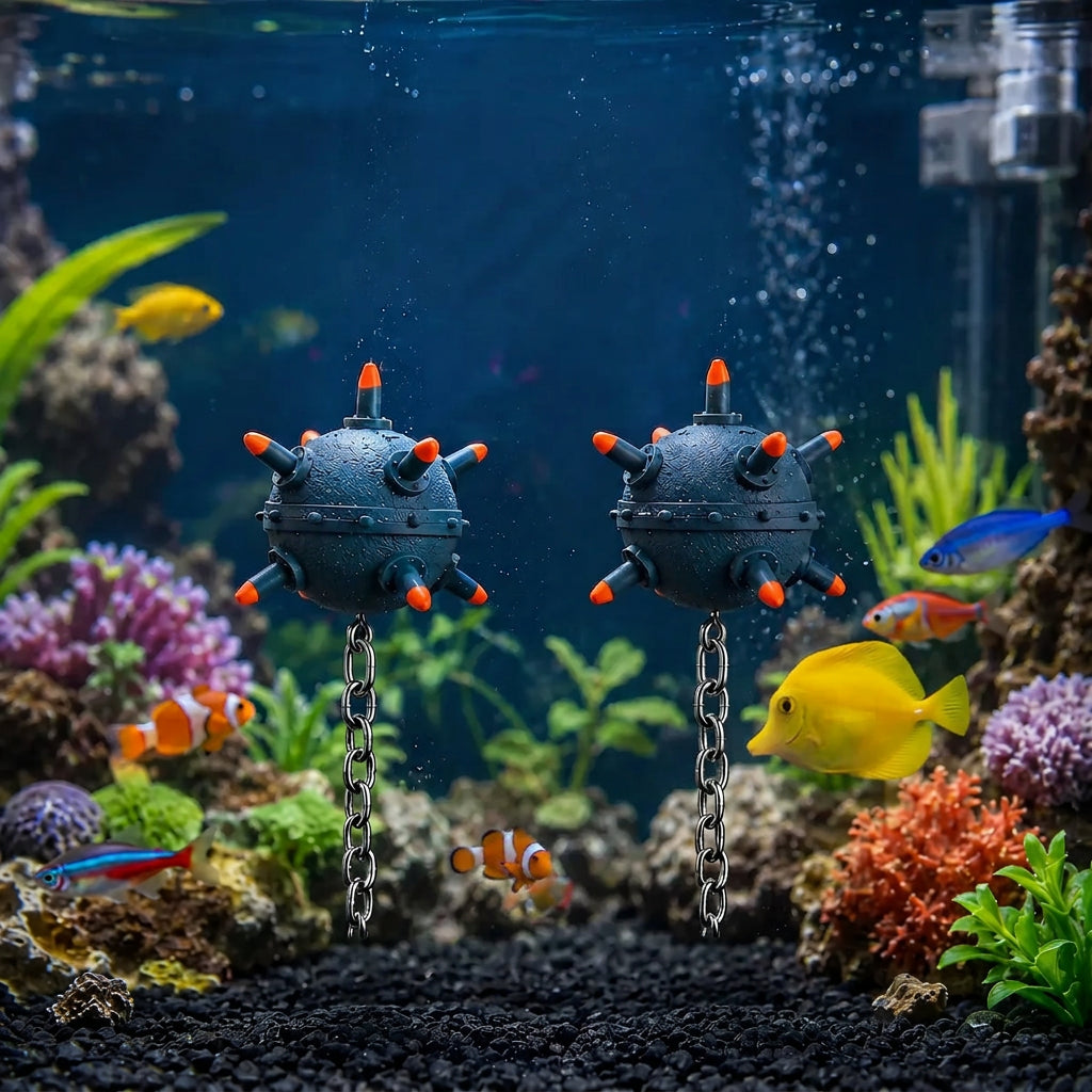 Sevair Deco Floating Sea Mine Aquarium Ornament 1