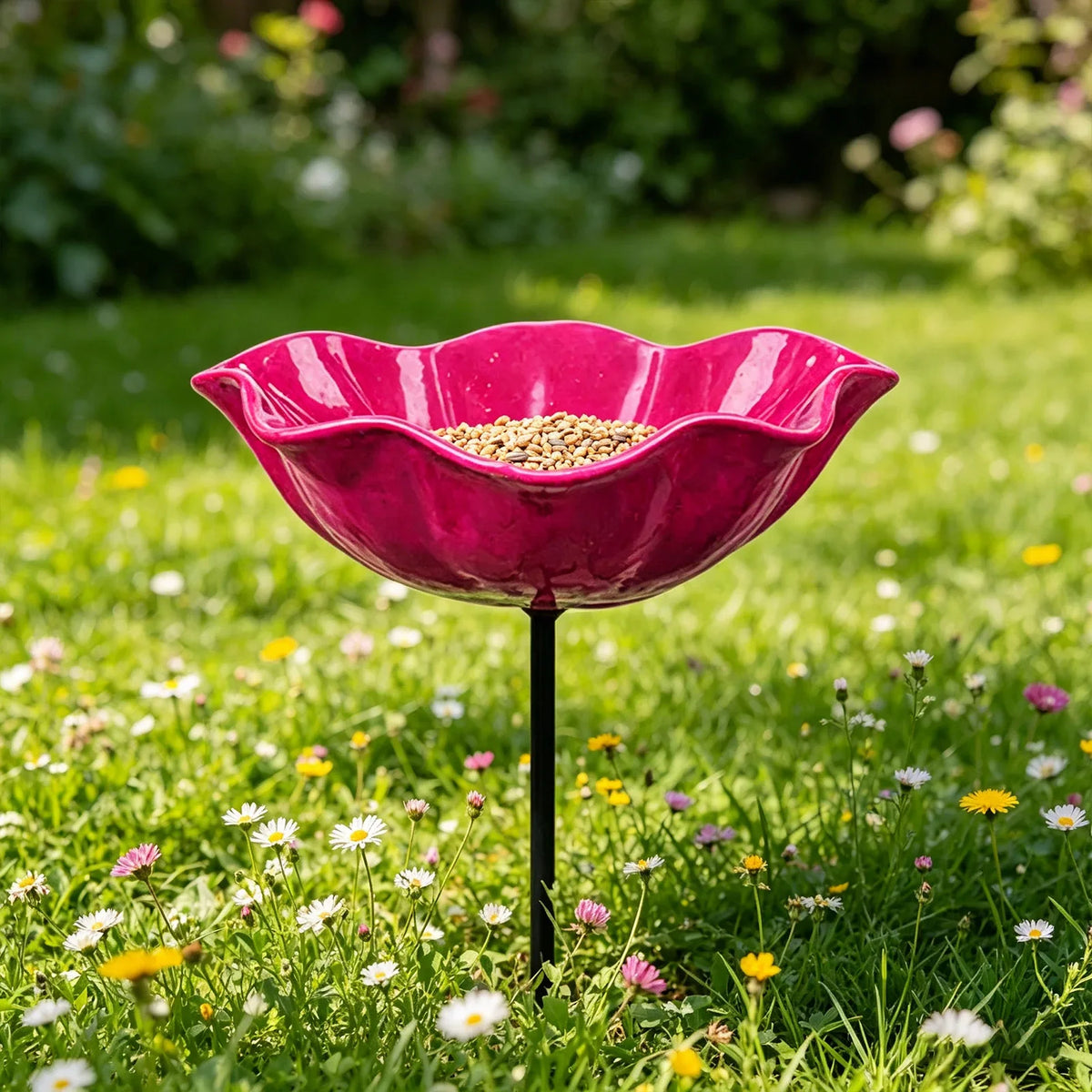 Sevair Deco Flower Bird Feeder Water Station 3