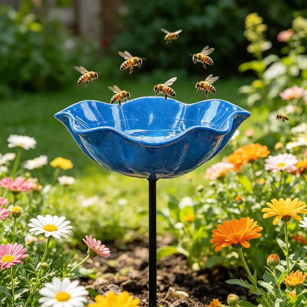 Sevair Deco Flower Bird Feeder Water Station 5