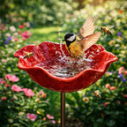 Sevair Deco Flower Bird Feeder Water Station 6