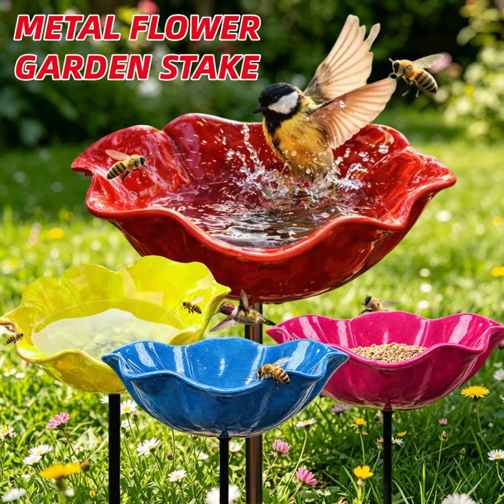Sevair Deco Flower Bird Feeder Water Station 9