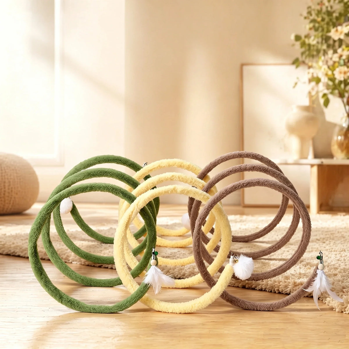 Sevair Deco Foldable Plush Cat Spiral Toy 5