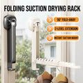 Sevair Deco Foldable Suction Wall-Mounted Drying Rack folding design