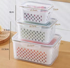 Sevair Deco Fresh Produce Containers with Strainers 7