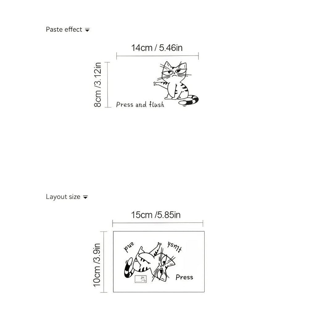Sevair Deco Funny Cat Toilet Sticker 7