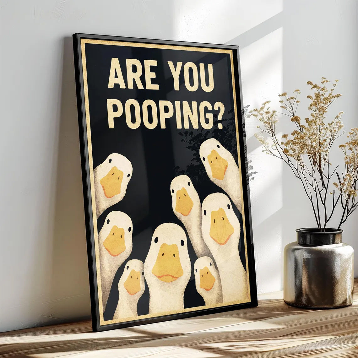 Sevair Deco Funny Goose Bathroom Wall Art 10