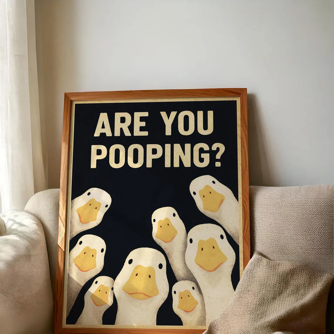 Sevair Deco Funny Goose Bathroom Wall Art 2