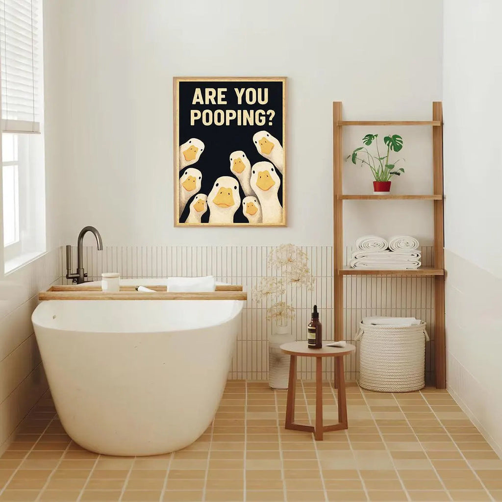 Sevair Deco Funny Goose Bathroom Wall Art 9