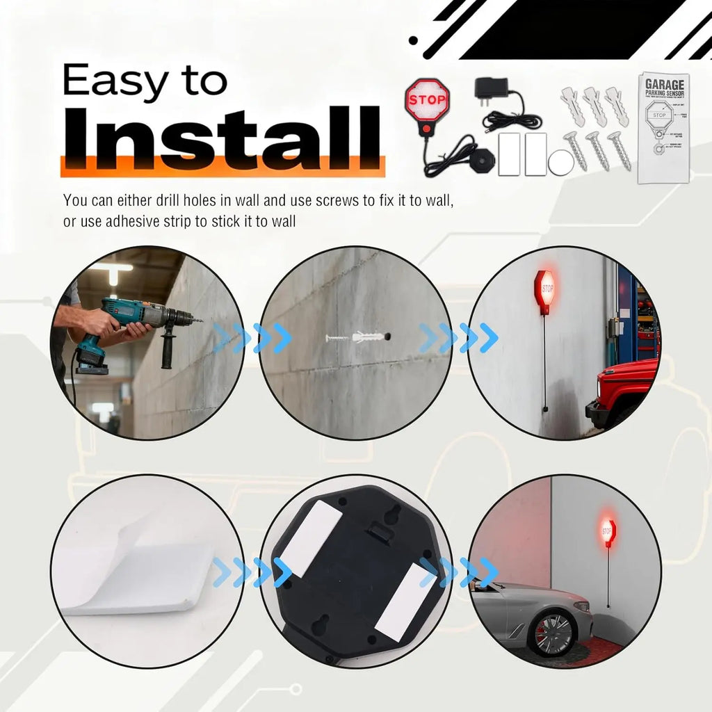 Sevair Deco Garage Parking Sensor with LED Stop Guide installation guide