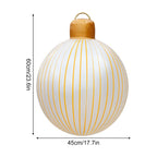 Sevair Deco Giant Inflatable Christmas Ornaments gold stripes