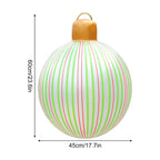 Sevair Deco Giant Inflatable Christmas Ornaments green stripes