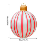 Sevair Deco Giant Inflatable Christmas Ornaments red stripes