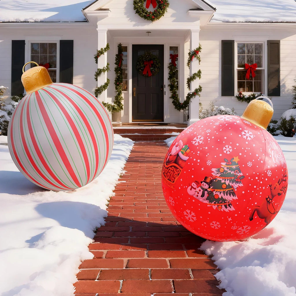 Sevair Deco Giant Inflatable Christmas Ornaments walkway display
