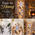 Sevair Deco Giant Snowflake Cascade Christmas Wall Light hanging guide