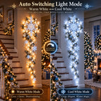 Sevair Deco Giant Snowflake Cascade Christmas Wall Light light modes