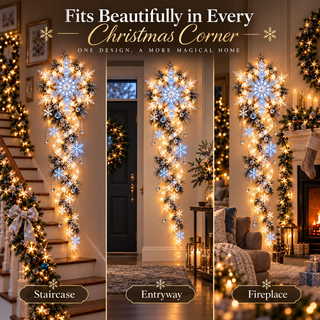 Sevair Deco Giant Snowflake Cascade Christmas Wall Light room displays