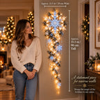 Sevair Deco Giant Snowflake Cascade Christmas Wall Light size guide