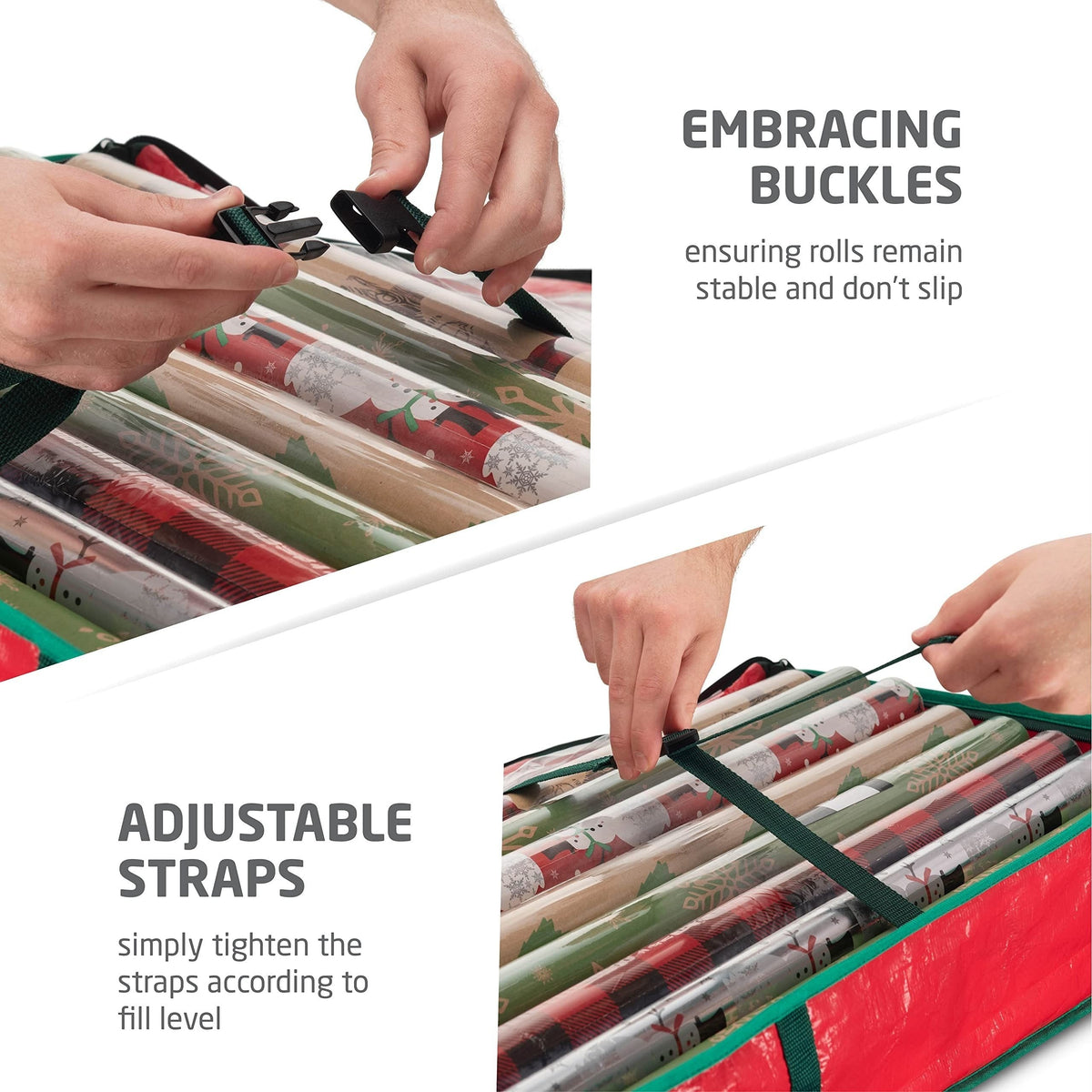 Sevair Deco Gift Wrap Organizer with Zippered Lid 5