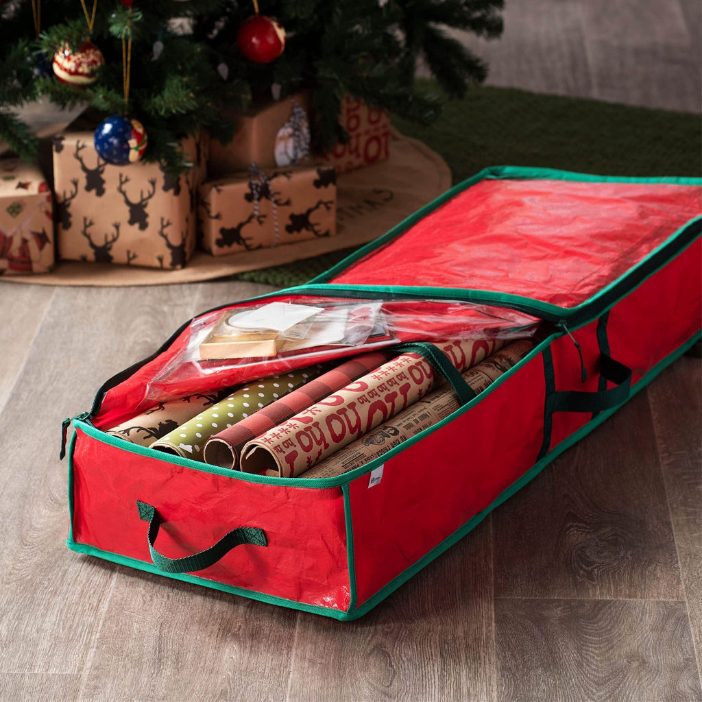 Sevair Deco Gift Wrap Organizer with Zippered Lid 6