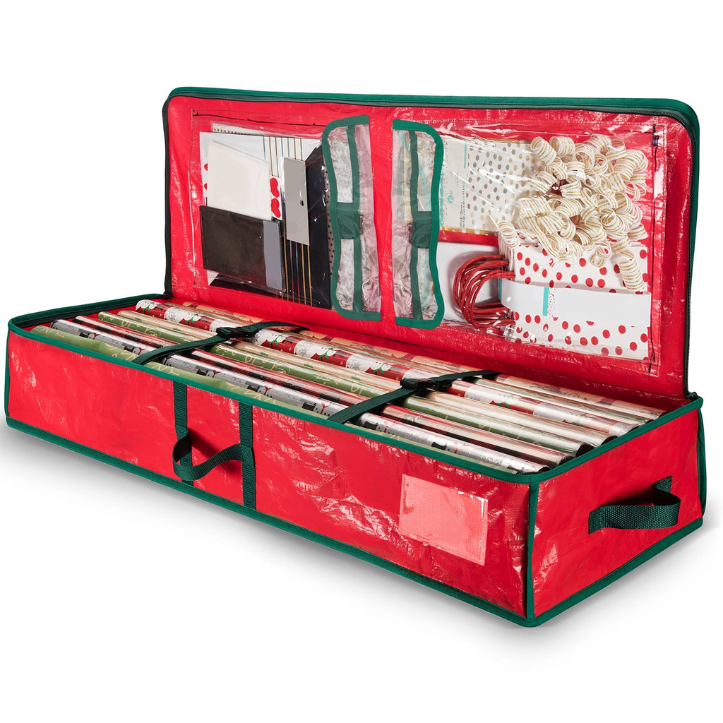 Sevair Deco Gift Wrap Organizer with Zippered Lid 7