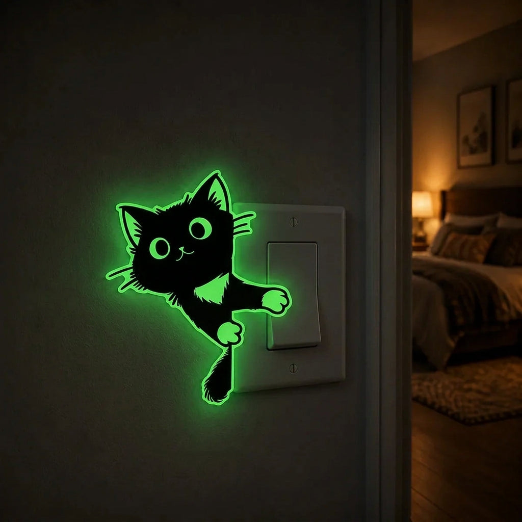 Sevair Deco Glow Guide Cat Wall Sticker 1